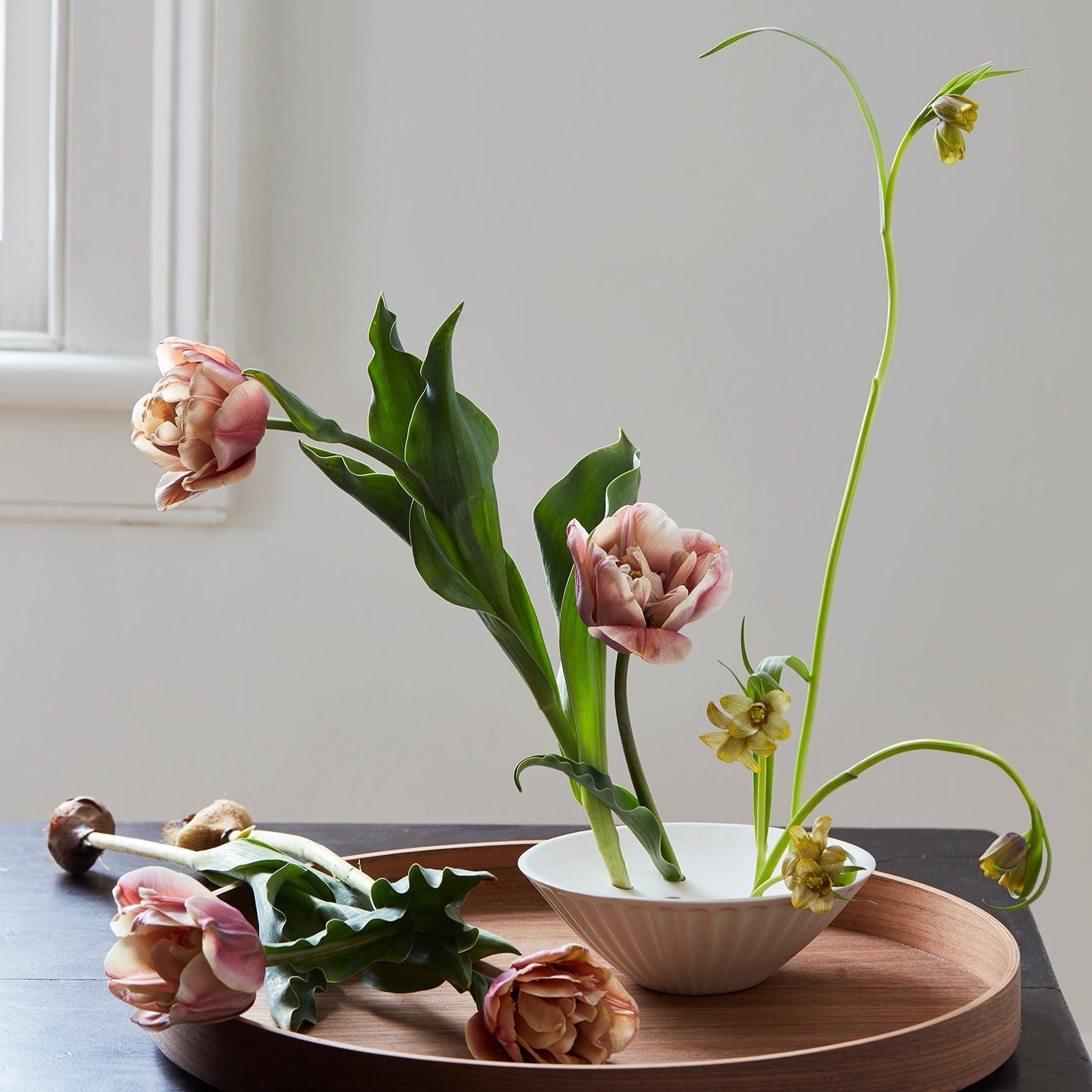 Pleated Flower Frog Vase
